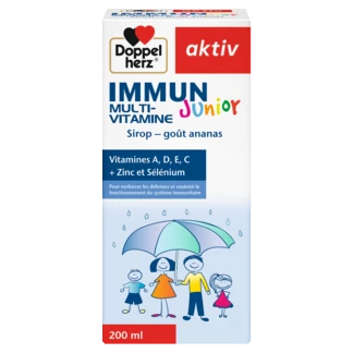 Illustration of the product packaging Doppelherz aktiv IMMUN Junior front view